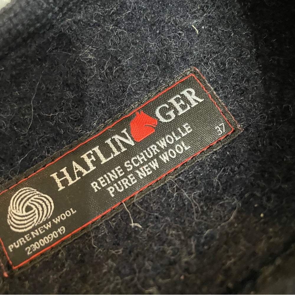 🛍️sold🛍️Haflinger Doggy Slipper Women’s US 6 EU 37 Pure Wool Shoe Dogs Blue - Picture 4 of 8